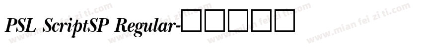 PSL ScriptSP Regular字体转换